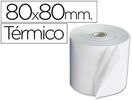 Rollo sumadora Q-Connect térmico 80 x ø80mm.